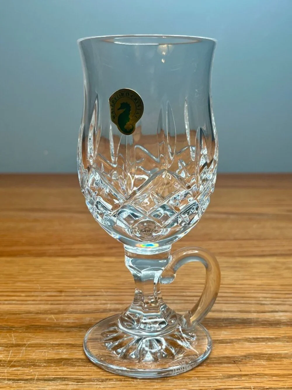 Set of 2 New With Tags Waterford Crystal Lismore Irish Coffee Footed Mug Glasses